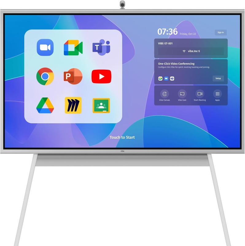 Photo 1 of Vibe S1 4K UHD Smart Board, 75 Inch Digital Whiteboard for Office and Classroom, Electronic Presentation Meeting Device for Hybrid Work, Interative Touchscreen Display, Chrome OS and 250+ Free Apps
