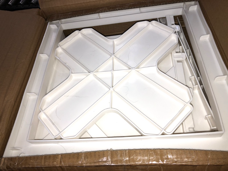 Photo 1 of Lattice Design Planter Box 2-Pack – 14.75-Inch Decorative Outdoor Flower or Plant Pots – Front Porch, Patio, and Garden Decor by Pure Garden (White)