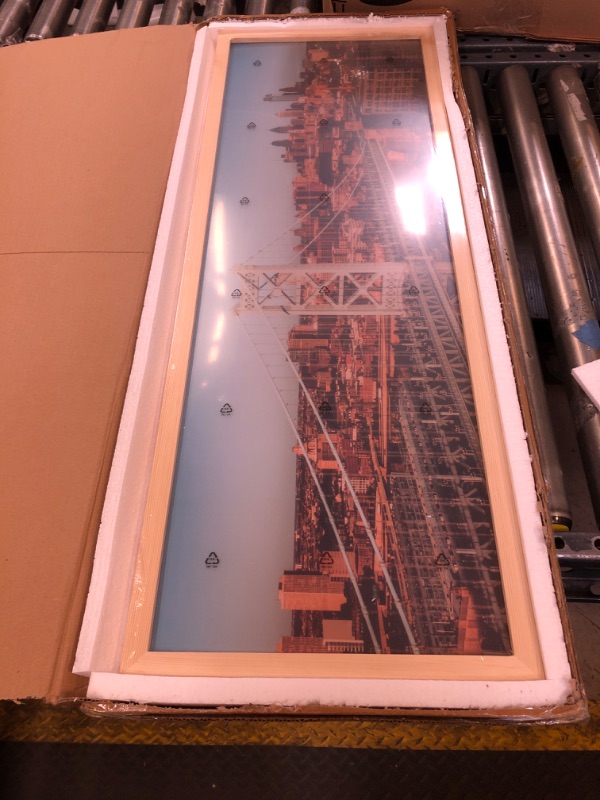 Photo 1 of HOMESEVEN 12x36 Frame, 12x36 Panoramic Picture Frame, Solid Wood Poster Frame-Horizontal and Vertical Wall Hanging for Home, Exhibition, Caffe(Natural)
