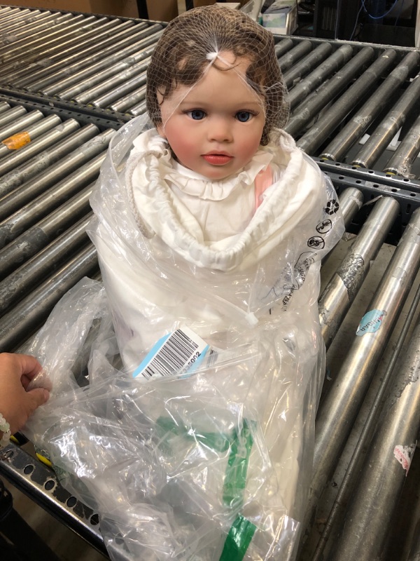 Photo 2 of Angelbaby Big Reborn Realistic Baby Doll Reborn Toddler Girl 26 Inch Real Life Newborn Silicone Doll Lifellike Weighted Cute Princess Babies That Look Real Children Doll for Girl Boy Toys