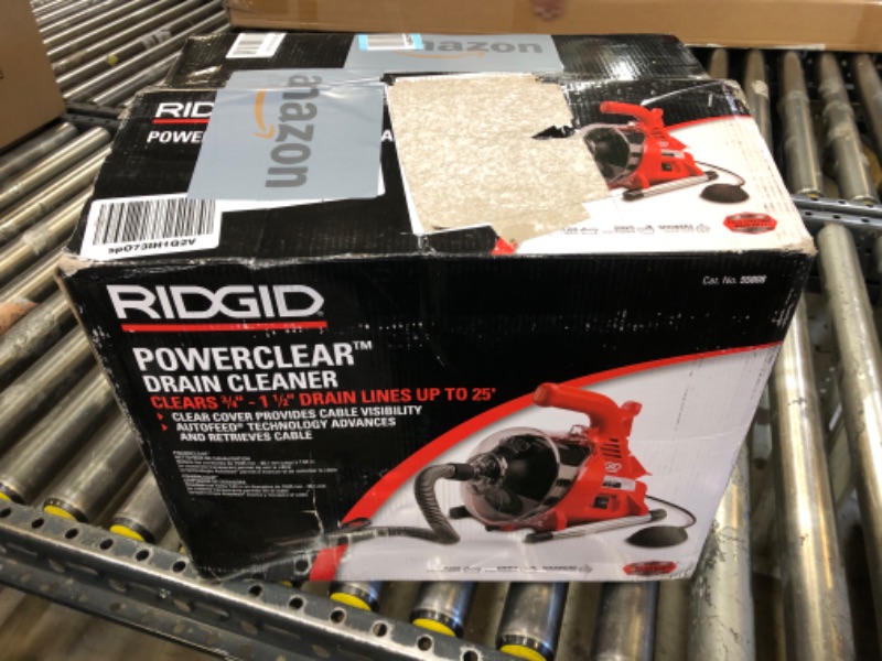 Photo 3 of Ridgid 55808 PowerClear Drain Cleaning Machine 120V Drain Cleaner Cleans Tub