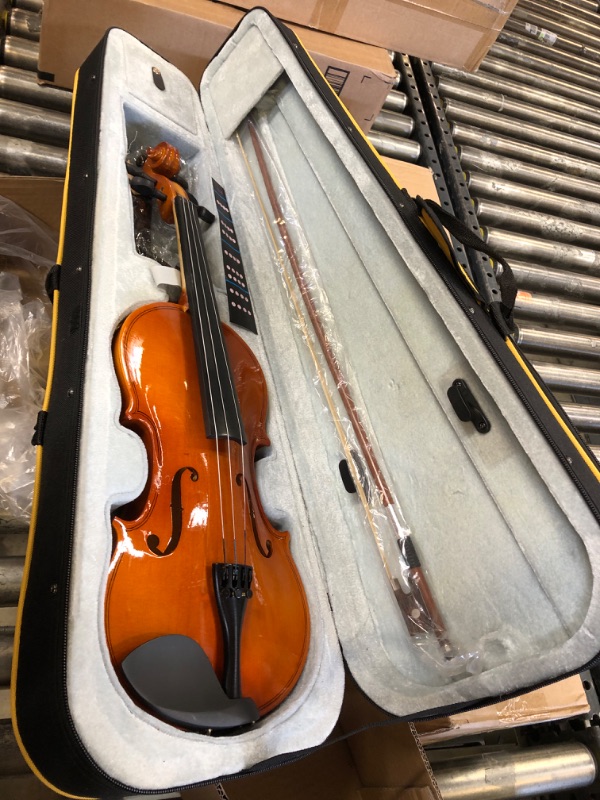 Photo 2 of MISSING STRING --- Yasisid Violin Stringed Musical Instruments,For Beginner & Adults,with Hard Case,Bow, Rosin,Shoulder Rest,Extra Strings,Violin Full Set 3/4