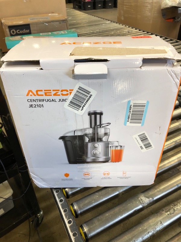 Photo 4 of Acezoe Juicer Machines 1300W Juicer Vegetable and Fruit, Power Juicers Extractor with 3" Feed Chute, Centrifugal Juicer with High Juice Yield, Easy to Clean&BPA-Free, Dishwasher Safe-Silver