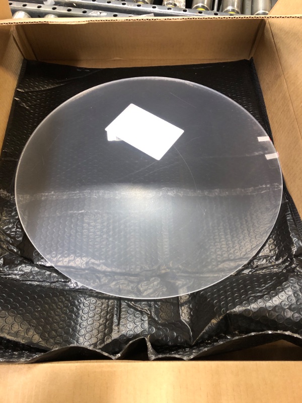 Photo 2 of 1 Pieces 1/4" Round Plexiglass Sheet, 17 Inch Diameter Clear Acrylic Circle, Round Cake Disk Acrylic Sheet, Plexiglass Table Top, Round Acrylic Backdrop