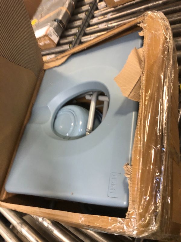 Photo 1 of DMI Drop Arm Portable Toilet Commode, Extra-Wide Seat, 500 Pound Weight Capacity, Bucket with Lid Included, Adjustable Legs, Elderly Assistance Products, Grey