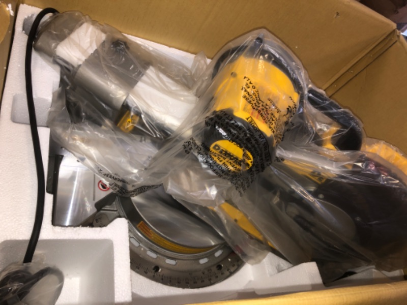 Photo 3 of DeWalt 15 amps 12 in. Corded Dual-Bevel Sliding Compound Miter Saw