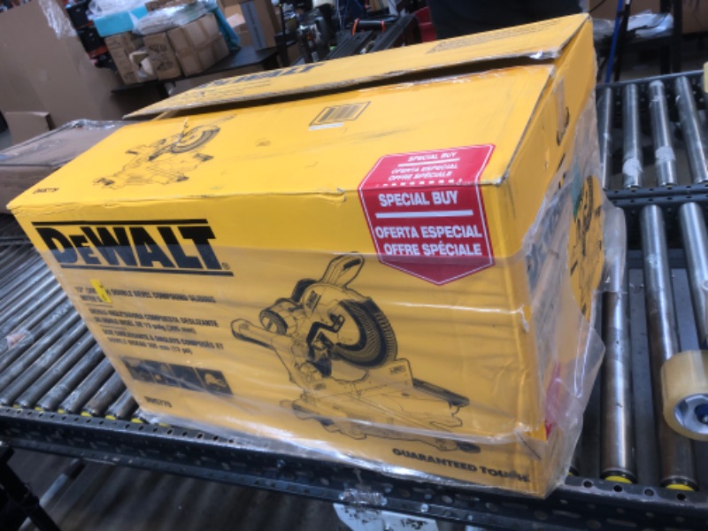 Photo 7 of DeWalt 15 amps 12 in. Corded Dual-Bevel Sliding Compound Miter Saw