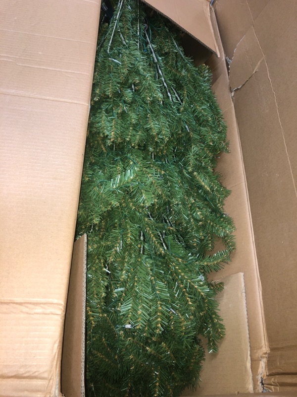 Photo 2 of National Tree Co. Dunhill Fir Hinged 7 1/2 Foot Pre-Lit Fir Christmas Tree