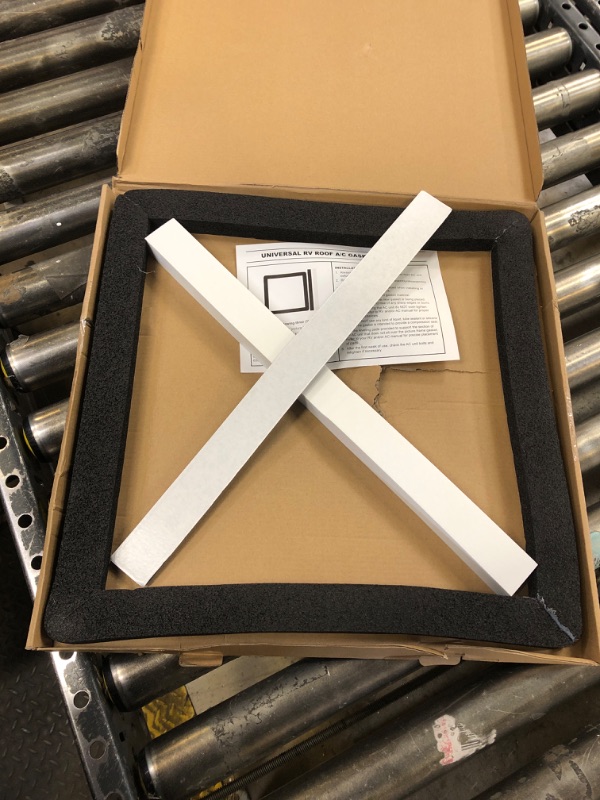 Photo 1 of 14" x 14" Universal Camper Roof Air Conditioner Gasket Kit includes 1 Self-Adhesive Picture Frame Gasket, and 2 Self-Adhesive Leveling Pads(25071)
