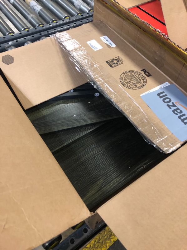 Photo 1 of Furologee 4-Tier Ladder Shelf, Ladder Bookshelf with Removable Drawer, Bookcase Storage Rack Organizer, Freestanding Storage Shelves for Living Room, Home Office, Bedroom, Black Oak