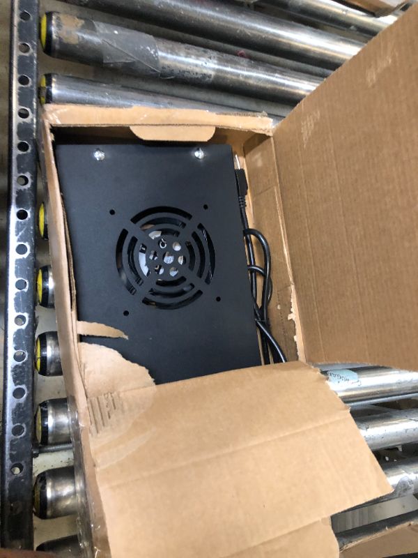 Photo 1 of Rack Mount Fan - 2 Fan Server Cooling System - 1U 19" Rackmount Cabinet Panel Adjustable Temperature Control (Digital Heat Monitor Display) Sensor Alarm (Overheat Air Flow Top Exhaust) Tupavco TP1721