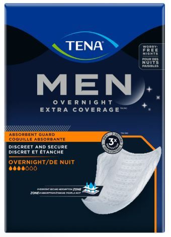 Photo 1 of TENA Men Overnight Extra Coverage Guards - 16pc