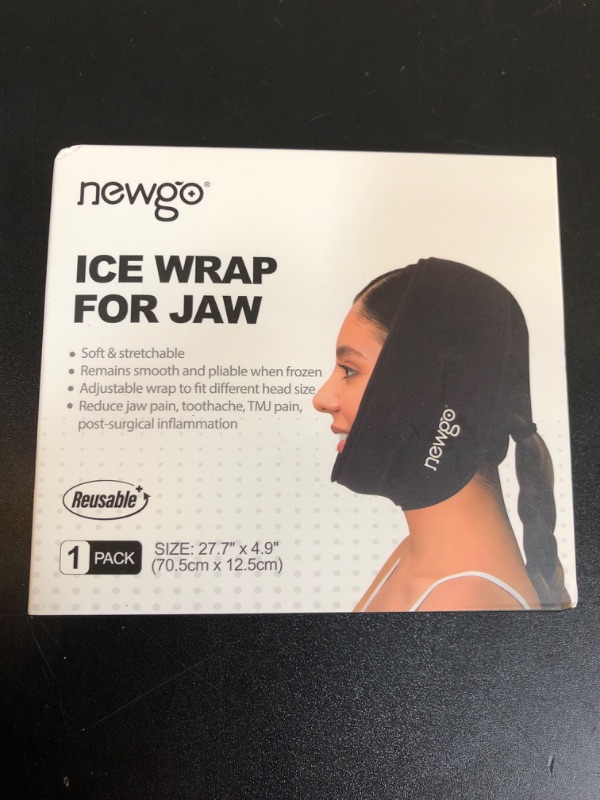 Photo 2 of NEWGO Wisdom Teeth Ice Pack Head Wrap for TMJ, Face Ice Pack Hot Cold Therapy Jaw Ice Pack Pain Relief for Chin, Head, Oral and Facial Surgery - No Hard Inserts