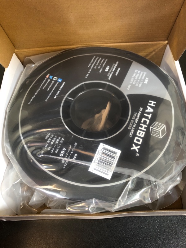 Photo 2 of Hatchbox PLA 3D Printer Filament, Dimensional Accuracy +/- 0.03 mm, 1 kg Spool, 1.75 mm, Silver