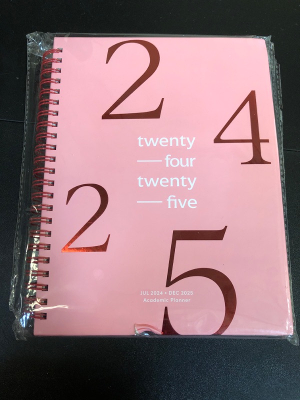 Photo 2 of Riley's Planner 2024-2025 Academic Year, 18-Month School Calendar 2024-2025 Planner Book Hardcover, Monthly and Weekly Student Planner, Notes Pages, Twin-Wire Binding (8 x 6 inch, Pink)