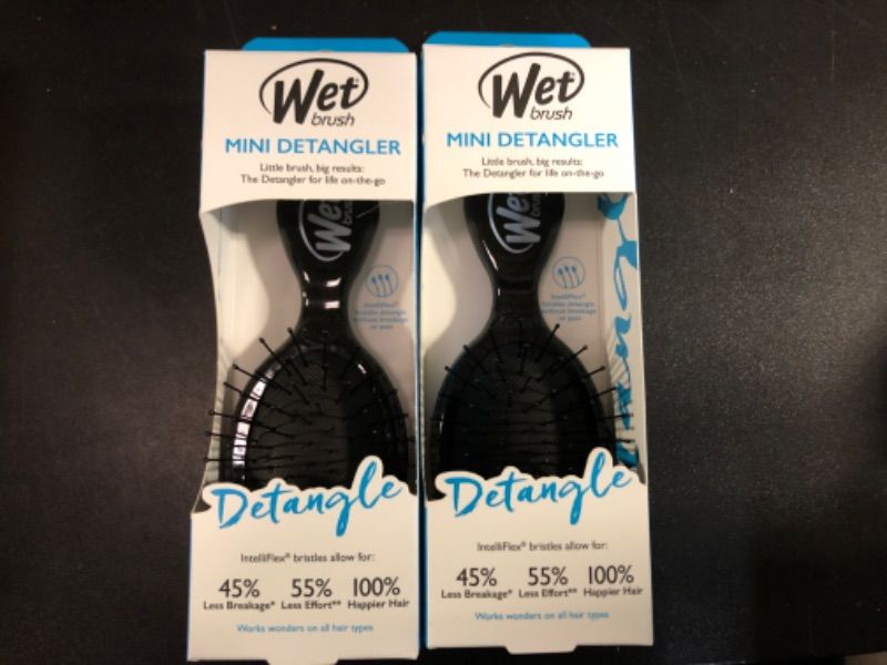 Photo 2 of 2 packs The Wet Brush Mini Detangler - Black Brushes