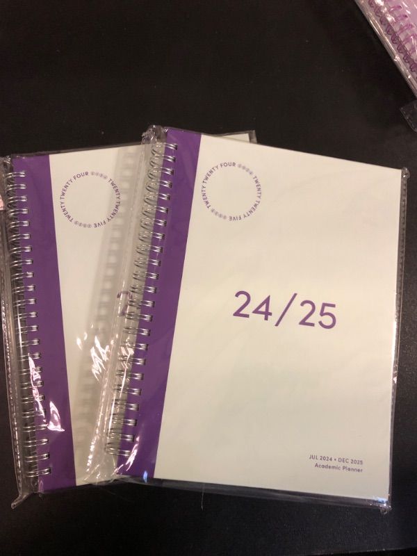 Photo 1 of 2 Pack Riley's Planner 2024-2025 Academic Year, 18-Month Simple Weekly Planner - Streamlined Weekly & Monthly Agenda Planner, Sturdy Cover, Notes Pages, Twin-Wire Binding (8 x 6 inch, Teal)