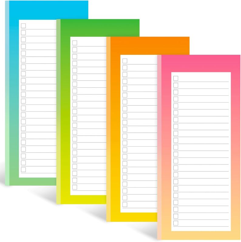 Photo 2 of 2 Packs Koogel 4PCS Magnetic Notepads for Refrigerator, Grocery List Magnet Pad for Fridge Shopping List To-Do List Reminders 50 Sheets

