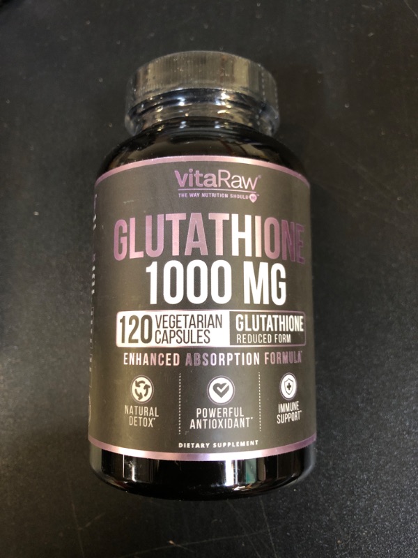 Photo 2 of 1000mg Glutathione for Immune Support - 100mg Absorption Complex - Reduced Liposomal Glutathione Supplement with Alpha Lipoic Acid - Brain Booster, Glowing Skin, Liver Support, 120 Vegetarian Capsules BB 3/2025