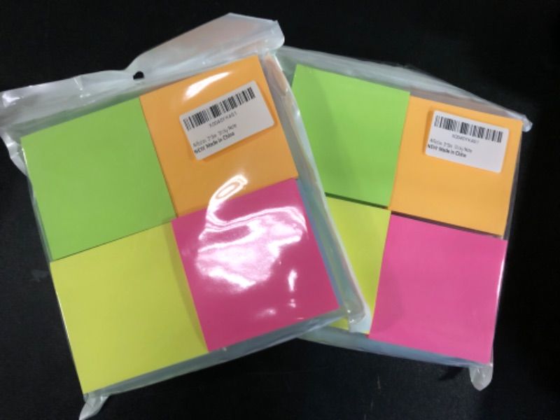 Photo 1 of 2 Pack AiTodos® Sticky Notes 3 * 3in, 800pcs Sticky Note, 8 Books Recycled Sticky Note Pads, Suitable for Teachers, Students, Offices, Colorful Sticky Notes, Strong Adhesive, Super Self-Stick Note Pads