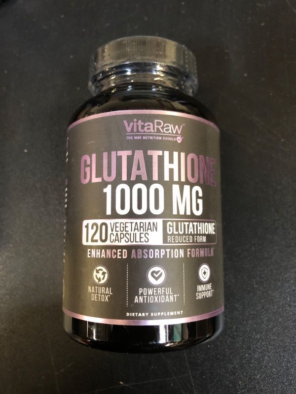 Photo 2 of 1000mg Glutathione for Immune Support - 100mg Absorption Complex - Reduced Liposomal Glutathione Supplement with Alpha Lipoic Acid - Brain Booster, Glowing Skin, Liver Support, 120 Vegetarian Capsules EXP 3/2025