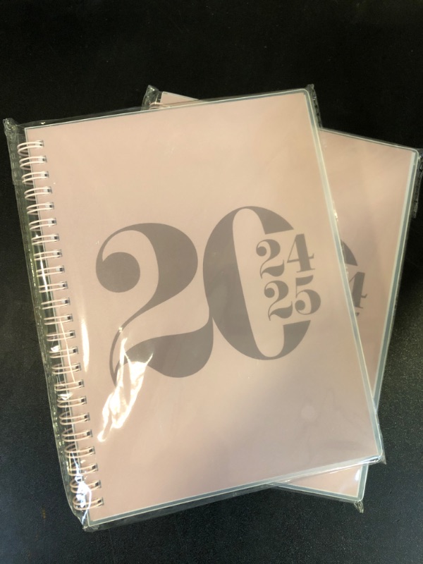 Photo 1 of 2 packRileys Planner 2024-2025 18-Month Academic Weekly Planner - Typographic Weekly & Monthly Agenda Planner, Flexible Cover, Notes Pages, Twin-Wire Binding (8 x 6 inch, Pink)