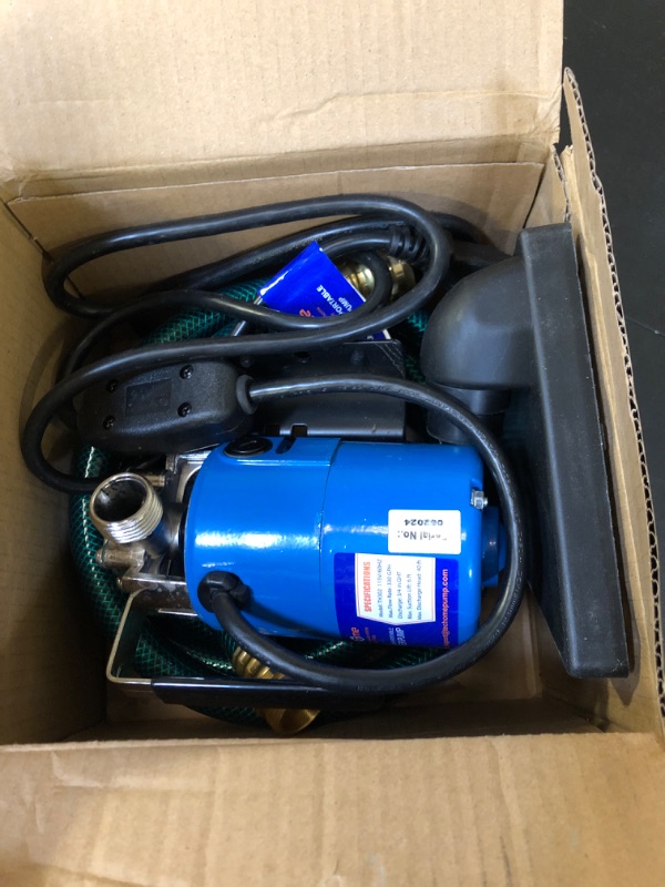 Photo 2 of TecHome Water Pump, 115V 1/10HP 330GPH Water Transfer Pump Utility Pump, With ON/OFF Switch And Water Suction Hose Kit.