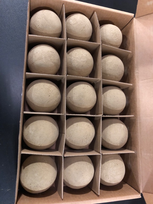 Photo 2 of Stanbroil Ceramic Fire Balls - 3” Round Fire Stones for Fire Pit Fire Bowl and Fireplace - Set of 15, Beige