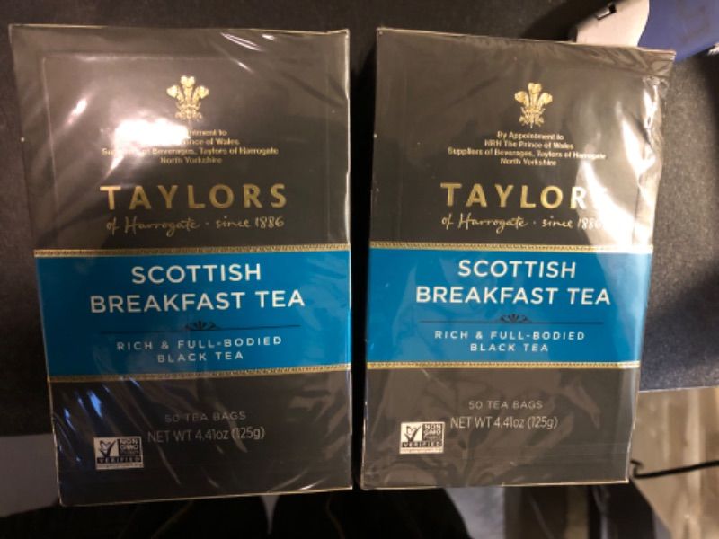 Photo 1 of 2 Packs Taylors of Harrogate Scottish Breakfast, Black Tea, Tea Bags, 50 Count BB 11/2025
