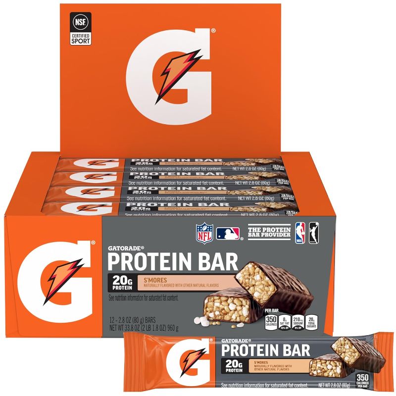 Photo 2 of Gatorade Whey Protein Recover Bars, S'mores, 12 Count(Pack of 1) EXP 12/21/2024