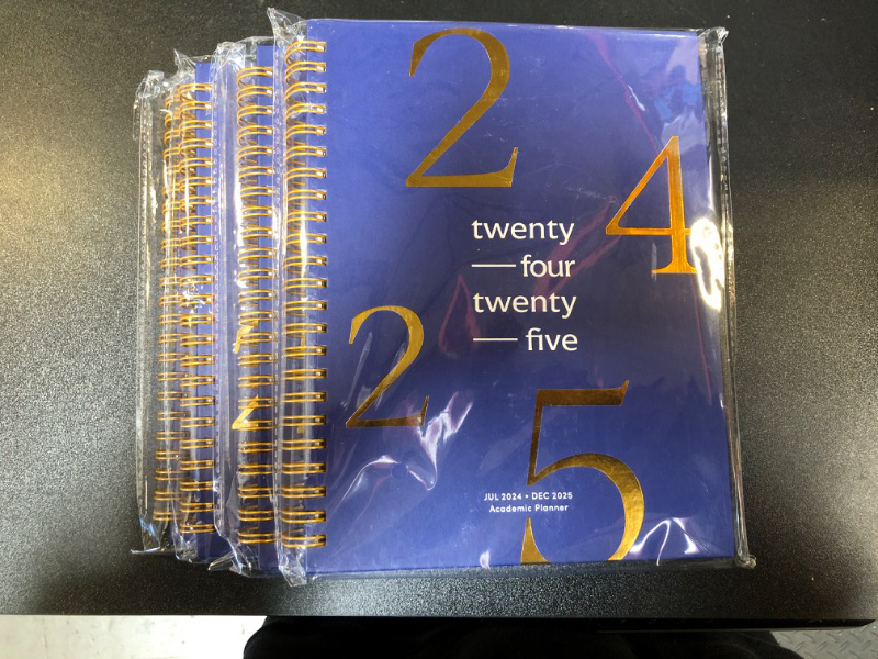 Photo 2 of 4 Riley's Planner 2024-2025 Academic Year, 18-Month School Calendar 2024-2025 Planner Book Hardcover, Monthly and Weekly Student Planner, Notes Pages, Twin-Wire Binding (8 x 6 inch, Blue)