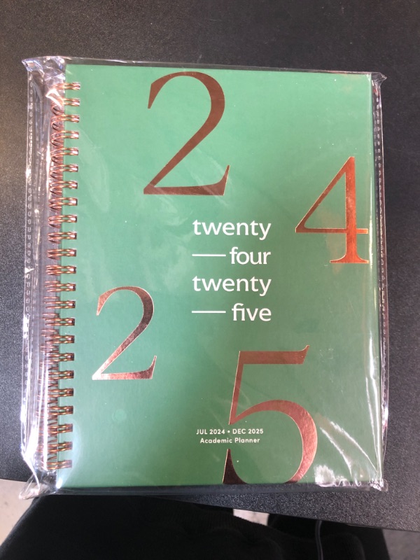 Photo 2 of 5 Books of Riley's Planner 2024-2025 Academic Year, 18-Month School Calendar 2024-2025 Planner Book Hardcover, Monthly and Weekly Student Planner, Notes Pages, Twin-Wire Binding (8 x 6 inch, Dark Green)