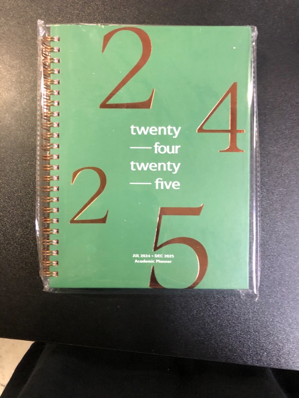 Photo 2 of 2 Books of Riley's Planner 2024-2025 Academic Year, 18-Month School Calendar 2024-2025 Planner Book Hardcover, Monthly and Weekly Student Planner, Notes Pages, Twin-Wire Binding (8 x 6 inch, Dark Green)