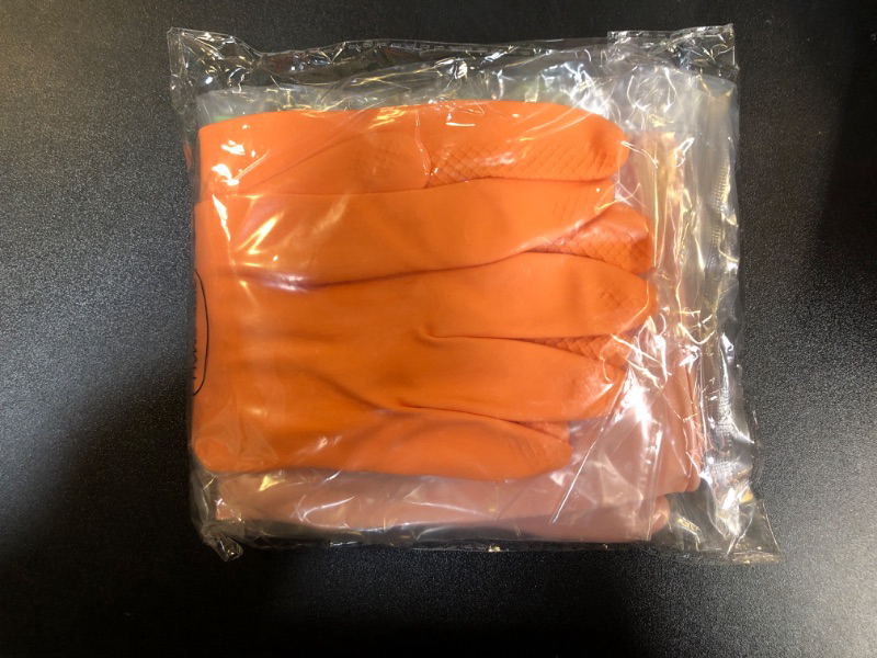 Photo 3 of 2 IUCGE Rubber gloves dishwashing for Kitchen 3 Pairs,Cleaning gloves for Household dish gloves,Reuseable.(S,Multicolor)