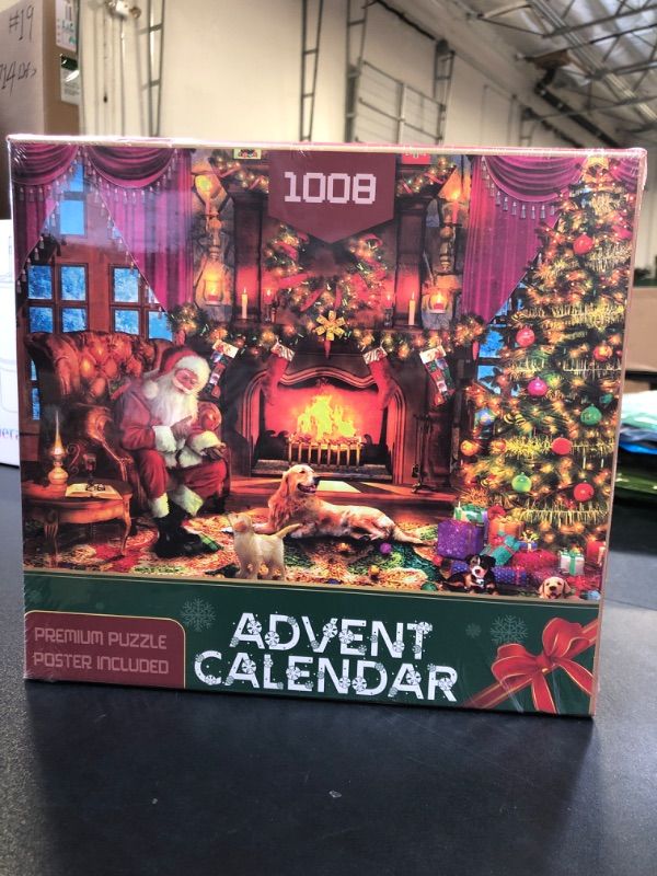 Photo 2 of Advent Calendar 2024 Christmas Puzzle - 1008 Pieces Christmas Countdown Calendar Jigsaw Puzzles, 24 Boxes Christmas Advent Calendar Puzzle, Christmas Fireplace Puzzles Gifts Party Favor for Adult Kids