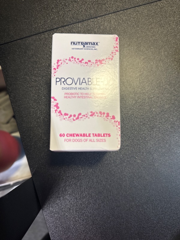 Photo 2 of Nutramax Laboratories Proviable Digestive Health Supplement Multi-Strain Probiotics and Prebiotics for Dogs, With 7-Strains of Bacteria, 60 Chewable Tablets