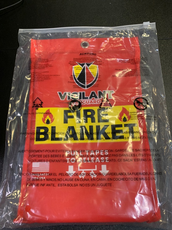 Photo 2 of VIGILANT VANGUARD Emergency Fire Blanket for Home and Kitchen (40"x40") - Reusable Fire Blankets Emergency for Home, Office, Car, Camping, Grill, Fireplace, Picnic, School and Warehouse