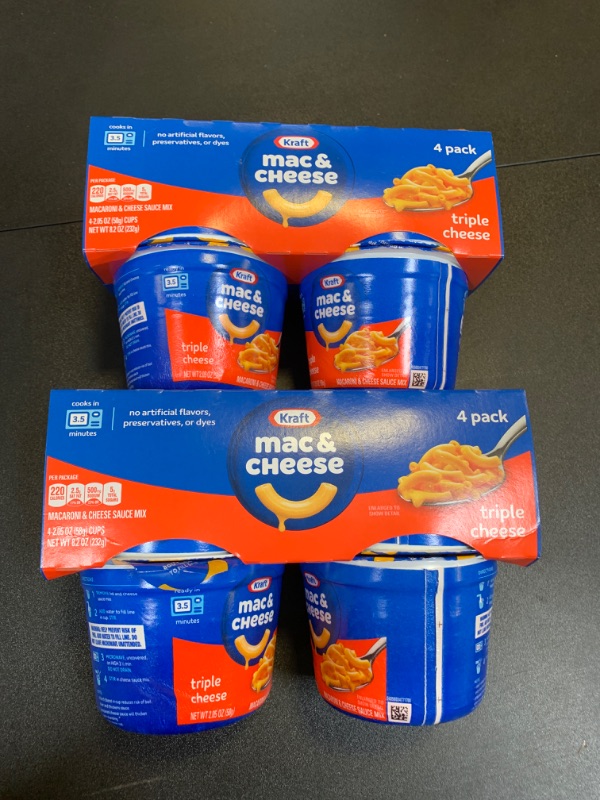 Photo 2 of Kraft Triple Cheese Macaroni and Cheese Easy Microwavable Dinner 2 PACK EXP JAN 2025