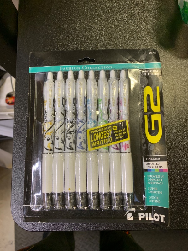 Photo 2 of Pilot, G2 Premium Gel Roller Pens, Fine Point 0.7 mm, Assorted Colors, Pack of 8