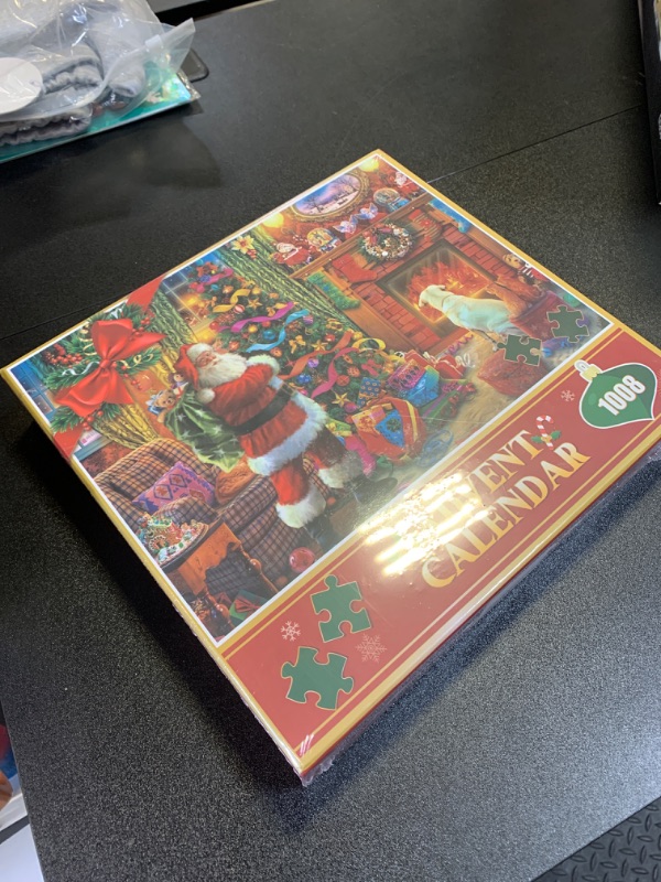 Photo 1 of Puzzles Advent Calendar 2024 - 1008 Pieces Christmas Jigsaw Puzzles Christmas Countdown Calendars Xmas 24 Boxes Christmas Jigsaw Puzzle Advent Calendar for Kids and Adults, Home Decoration, Countdown to Christmas
