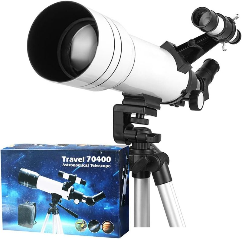 Photo 1 of Telescope Astronomy Telescope,70mm Telescope for Kids Beginners Adult,43-138cm Height Adjustable Tripod,Portable Travel Telescope with Backpack,for Moon, Planets and Stargazing Telescope