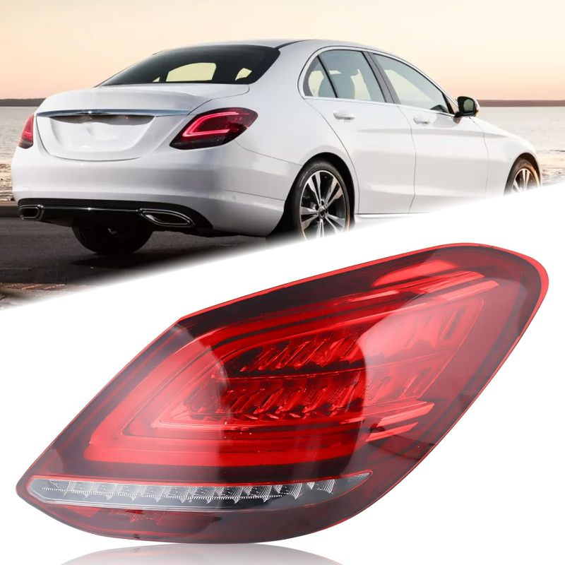 Photo 1 of RH LED Tail Light Fit for 2019 2020 2021 Mercedes Benz C300 C43 AMG C63 AMG S W205 Brake Rear Lamp With Bulbs Assembly Right Passenger Side 2059065003 MB2801160