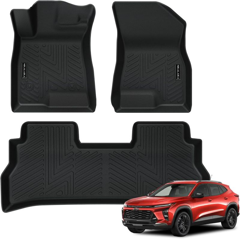 Photo 1 of Floor Mats for 2024 2025 Chevrolet/Chevy Trax All Weather Protection TPE Rubber Floor Liners for Chevy Trax 2024 Accessories, Odorless Anti-Slip, 1st & 2nd Row, Black