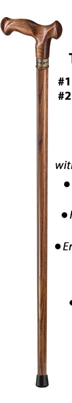 Photo 1 of 36" Ergonomic Wooden Canes for Men and Women - Heavy Duty Handmade Walking Sticks for Seniors – Stylish Wood Cane