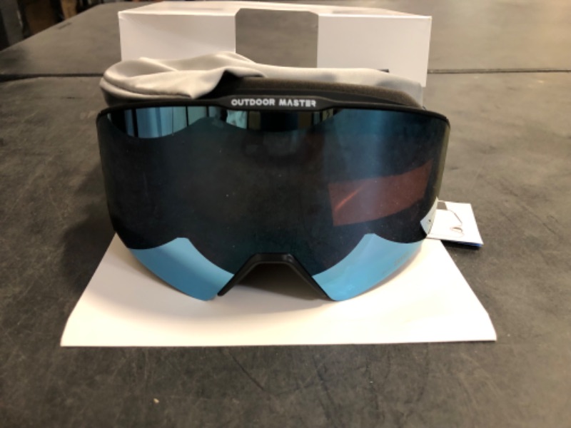 Photo 1 of OutdoorMaster Falcon Ski Goggles Lens by ZEISS, OTG Snowboard Goggles Anti-fog, Magnetic Interchangeable Lens, Snow Goggles