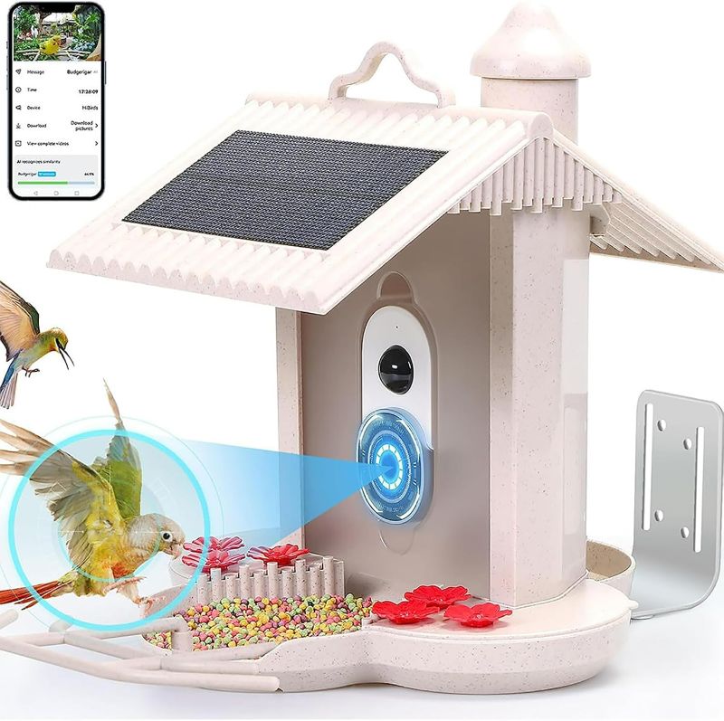 Photo 1 of **Like New** TsoLay Bird Watching Camera, Smart Bird Feeder with Solar Panel, High-Definition 1080P, IP66 Waterproof and Intelligent Recognition of Birds, for Outside, Yard, House, Tree, Bird Lover
