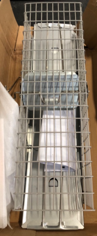 Photo 1 of HOMESTEAD Live Rat Trap Indoor/Outside - Have A Heart Squirrel Trap, for Chipmunk, Small Rabbits, Weasel and Similar-Size Rodents, 18"x5"x5", 2 Doors, Fully Assembled
