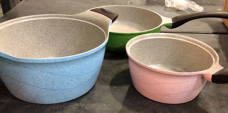 Photo 1 of Cook N Home 6-Piece Nonstick Ceramic Coating Cookware Set, Multicolor
