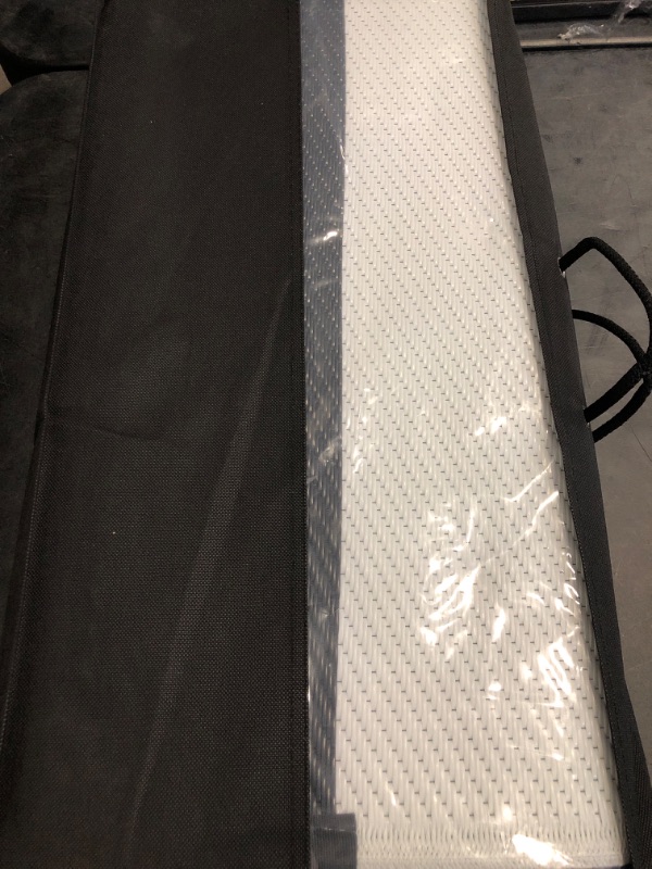 Photo 1 of Pcinfuns Plastic Straw Rug,6'x9' Outdoor Waterproof Patio Rugs Foldable Reversible Camping Mat for Rv, Deck, Porch, Picnic, Beach, Balcony,Black & White