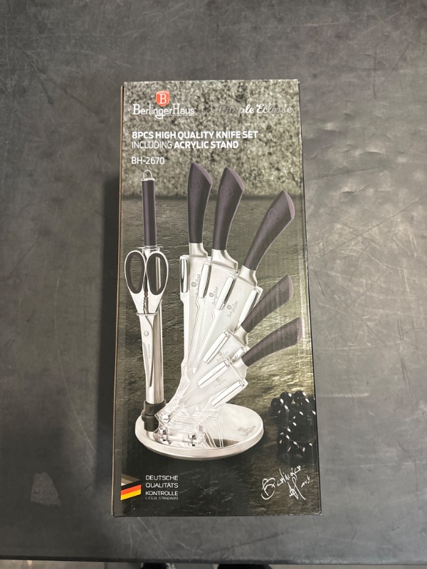 Photo 3 of 8-Piece Knife Set Berlinger Haus Purple Eclipse